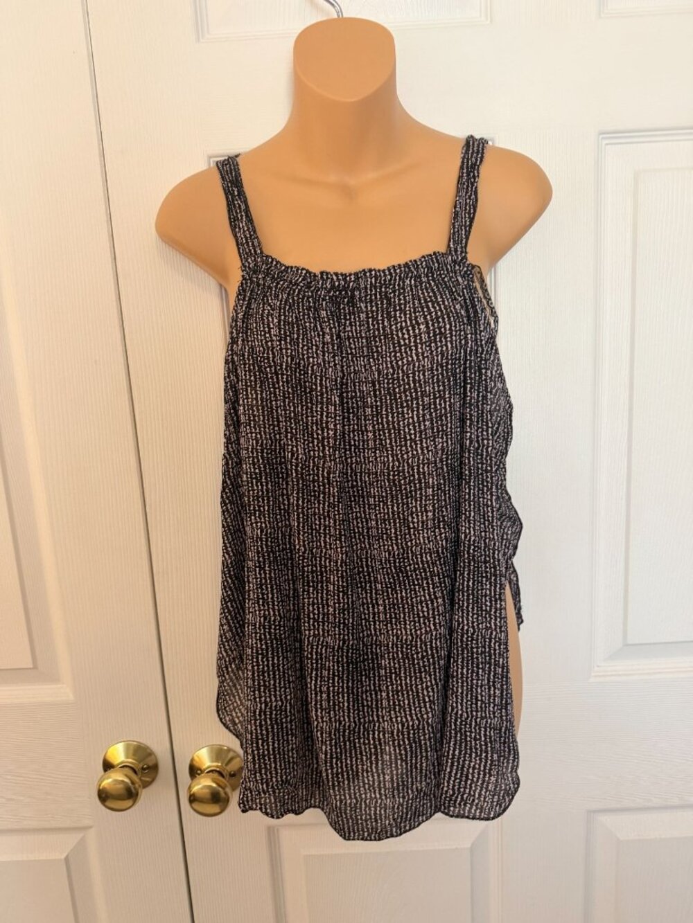 Free People Intimately Womens Sheer Top with Side Slits Size M